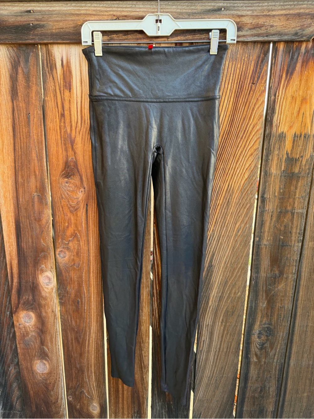 SPANX Faux Leather High Waisted Leggings Black Medium